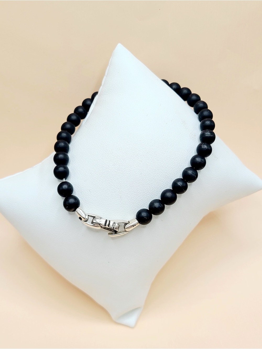 David Yurman Spiritual Beads Bracelet In Sterling Silver with Black Onyx , 6mm